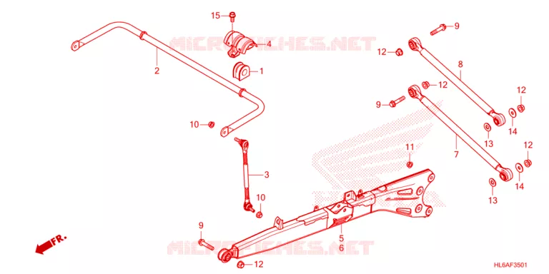 TRIANGLES - BARRE ANTI ROULIS Honda ATV 1000 TALON 2023  SXS1000S2XP