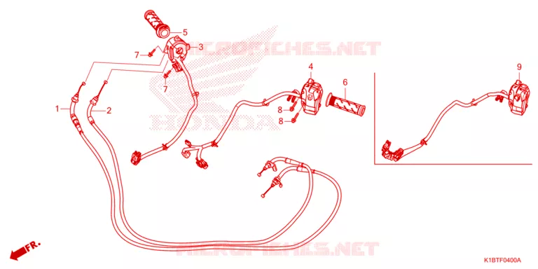 COMMODO - LEVIER - CABLE Honda SCOOTER 350 FORZA 2021  NSS350AM_2TH