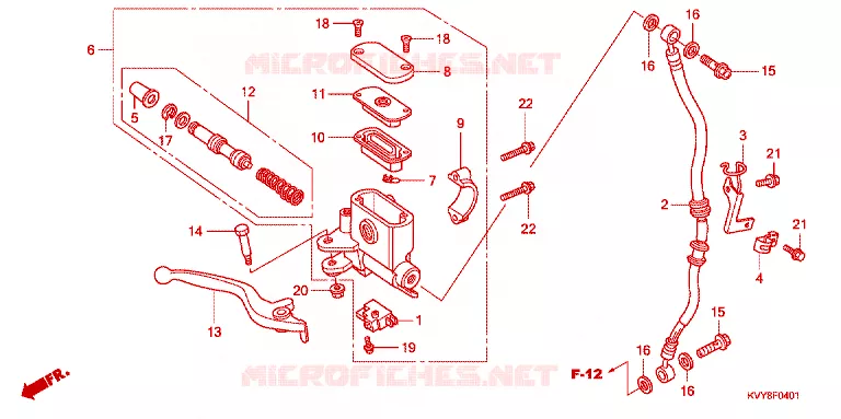 MAITRE CYLINDRE DE FREIN AVANT Honda SCOOTER 110 ICON 2009  ANC110CST9