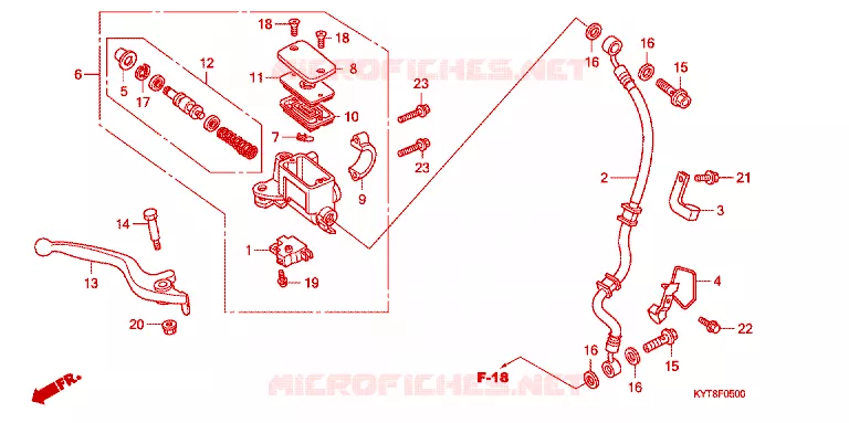 MAITRE CYLINDRE DE FREIN AVANT Honda SCOOTER 110 SCOOPY 2012  ACF110SFC