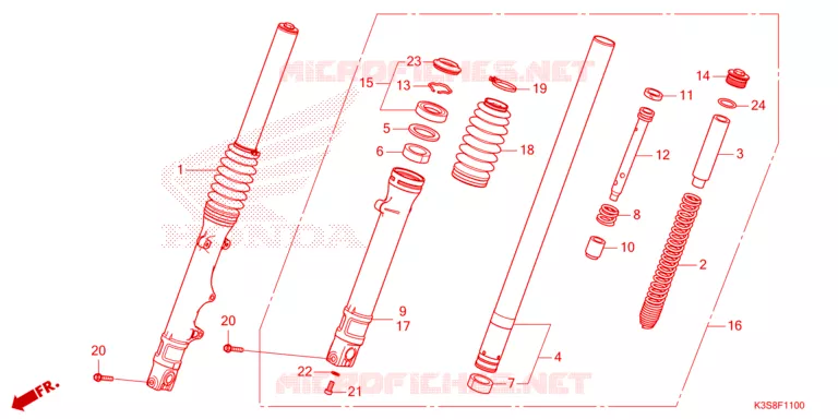 FOURCHE Honda MOTO 300 CL 2023  CL300AP