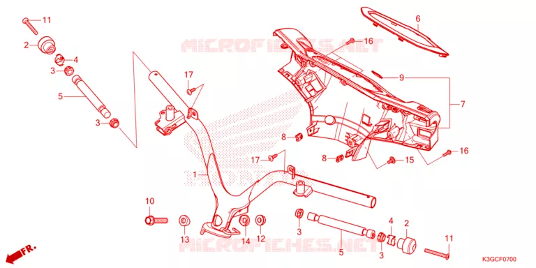 GUIDON - CARENAGE Honda MOTO 125 DREAM 2024  AND125MDR