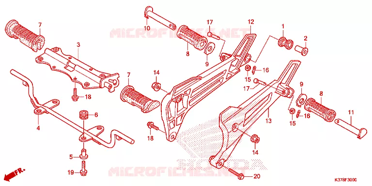 REPOSE PIED Honda MOTO 125 DREAM 2021  AND125MDM