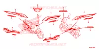 AUTOCOLLANTS pour Honda DREAM 125 de 2018