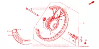 ROUE AVANT pour Honda DREAM 125 KIRANA de 2005
