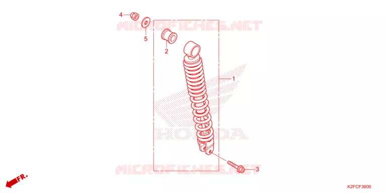 AMORTISSEUR ARRIERE Honda SCOOTER 110 SCOOPY 2021  ACF110CBTM