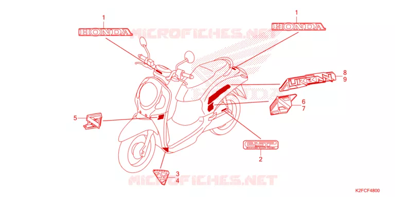 AUTOCOLLANTS Honda SCOOTER 110 SCOOPY 2021  ACF110CBTM