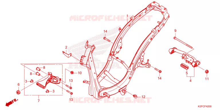 CADRE Honda SCOOTER 110 SCOOPY 2021  ACF110CBTM