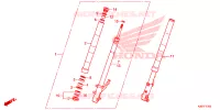 FOURCHE pour Honda ZOOMER 110 X de 2021
