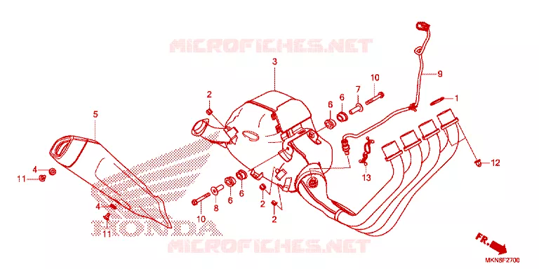 SILENCIEUX D'ECHAPPEMENT Honda MOTO 650 CB 2020  CB650RAK