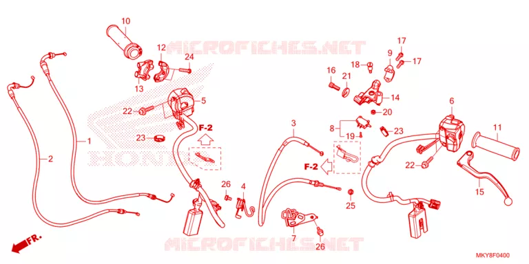 LEVIER DE GUIDON - CABLE - COMMODO Honda MOTO 650 CB 2021  CB650RAM