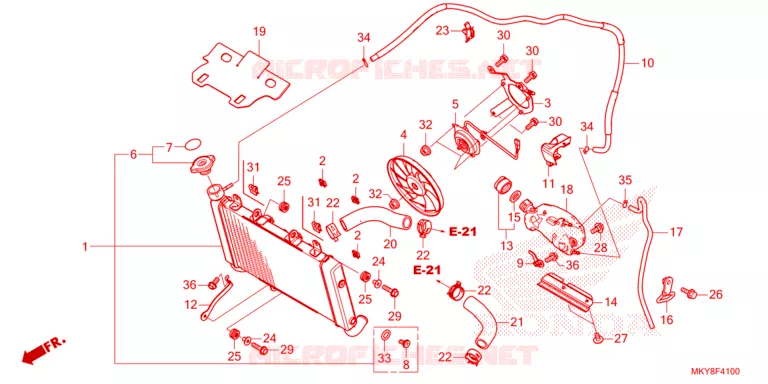RADIATEUR Honda MOTO 650 CB 2021  CB650RAM