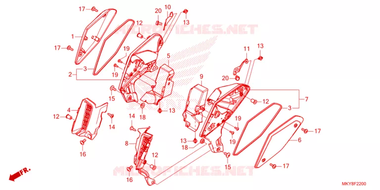 OUIES DE RADIATEUR Honda MOTO 650 CB 2023  CB650RAP