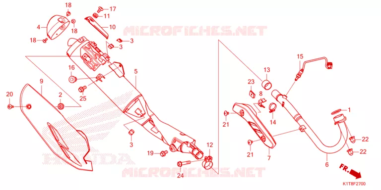 SILENCIEUX D'ECHAPPEMENT Honda MOTO 300 CRF 2023  CRF300LDP