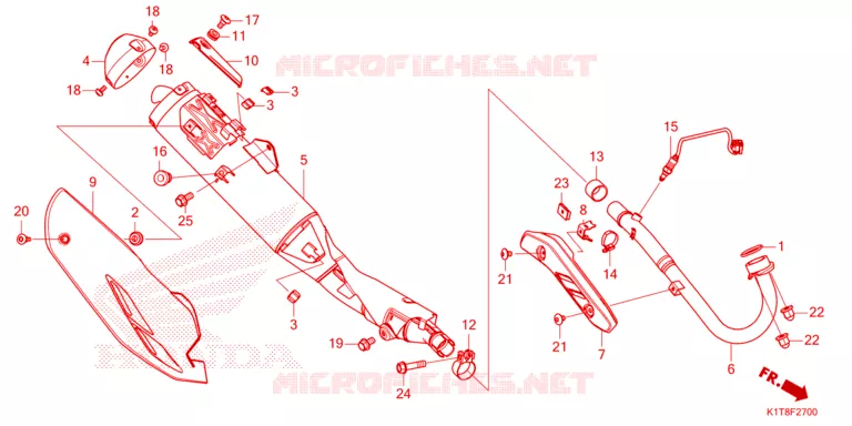 SILENCIEUX D'ECHAPPEMENT Honda MOTO 300 CRF 2023  CRF300LRP