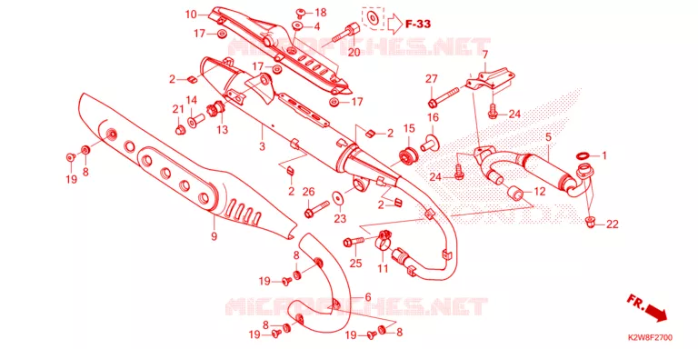 SILENCIEUX D'ECHAPPEMENT Honda MOTO 125 DAX 2024  ST125AP
