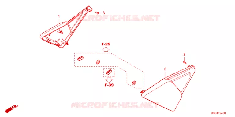 COUVERCLES LATERAUX Honda MOTO 250 CL 2023  CL250AP