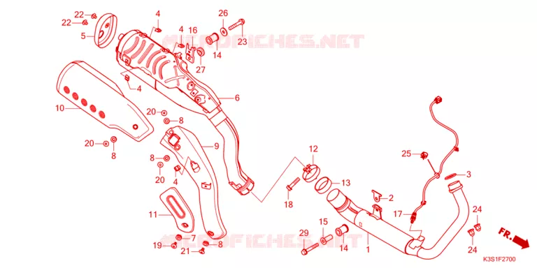 SILENCIEUX D'ECHAPPEMENT Honda MOTO 250 CL 2023  CL250AP