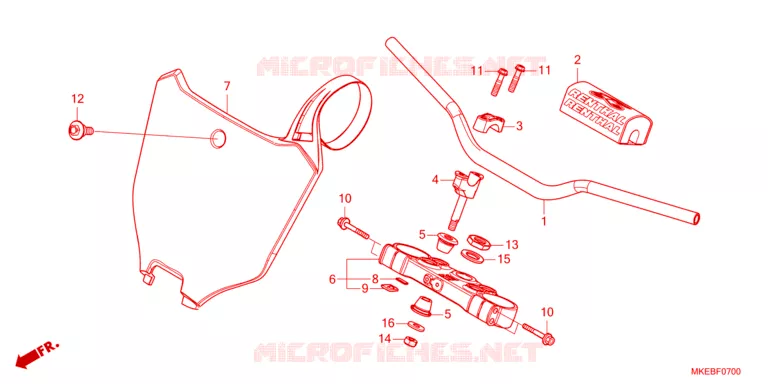 GUIDON - TE DE FOURCHE Honda MOTO 450 CRF 2023  CRF450RXP