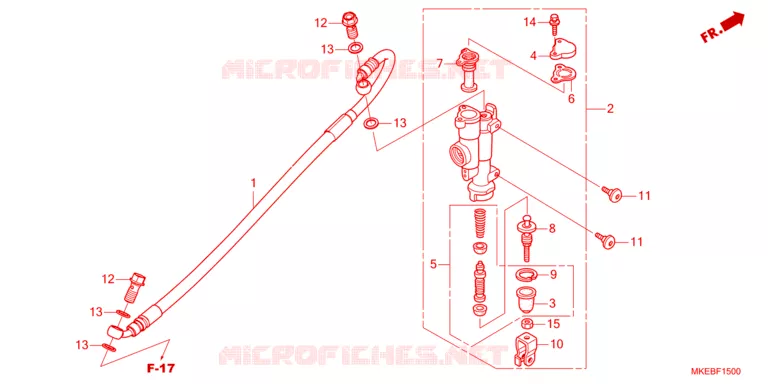 MAITRE CYLINDRE DE FREIN ARRIERE Honda MOTO 450 CRF 2023  CRF450RXP