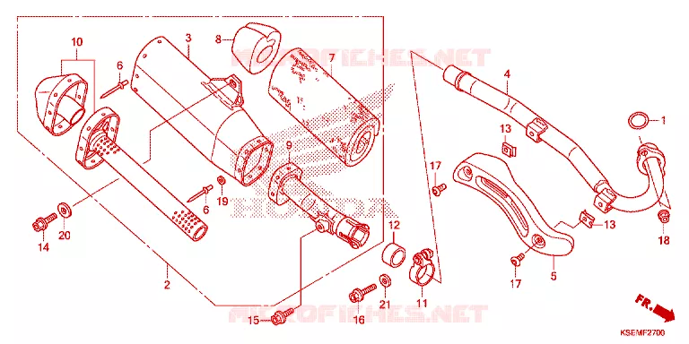 SILENCIEUX D'ECHAPPEMENT Honda MOTO 150 CRF 2024  CRF150RR