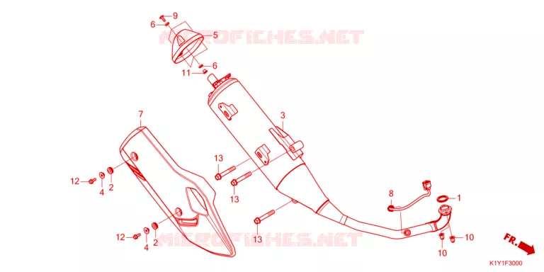 SILENCIEUX D'ECHAPPEMENT Honda SCOOTER 125 PCX 2023  WW125AP