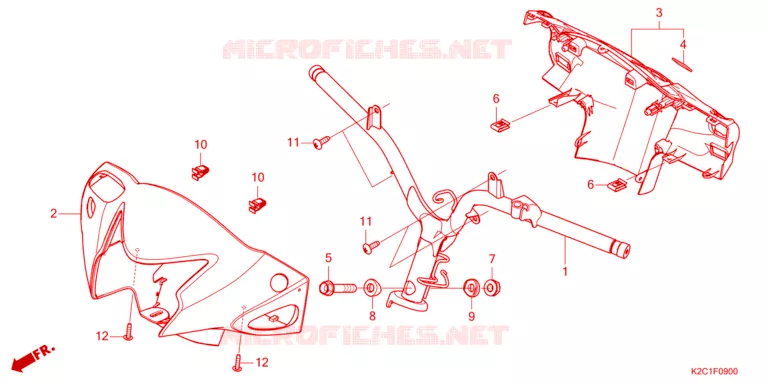 GUIDON - CARENAGE Honda SCOOTER 110 DIO 2023  NSC110P