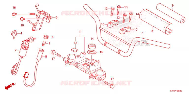 GUIDON - TE DE FOURCHE Honda MOTO 110 CRF 2024  CRF110FR