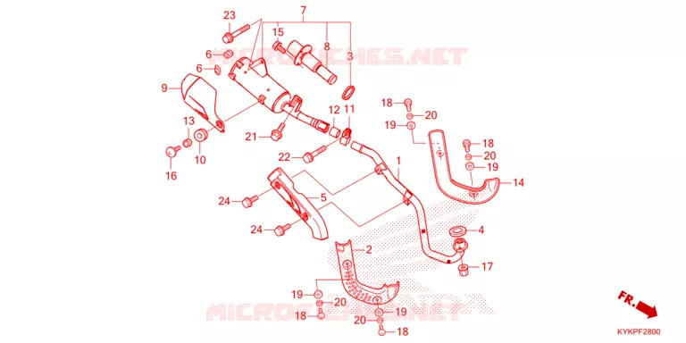 SILENCIEUX D'ECHAPPEMENT Honda MOTO 110 CRF 2024  CRF110FR
