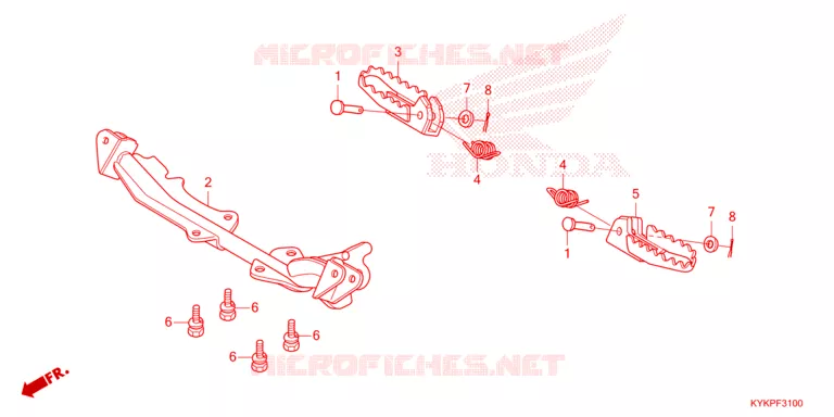 REPOSE PIED Honda MOTO 110 CRF 2024  CRF110FR