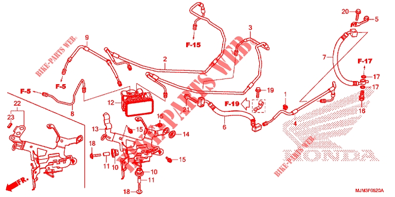 MODULATEUR ABS pour Honda VFR 800 F de 2015