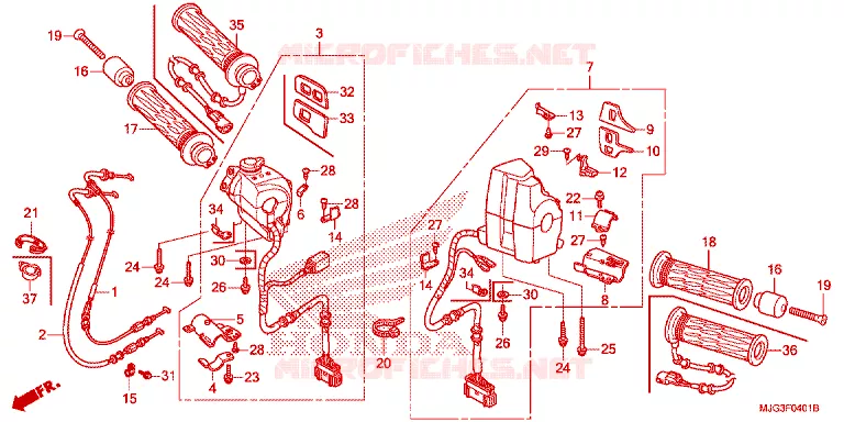 COMMODOS - POIGNEES Honda MOTO 1800 GOLD-WING 2015  GL1800BF