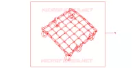 FILET BAGAGES NOIR pour Honda CBR 600 F de 2001