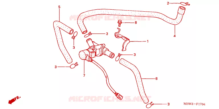 COMMANDE INJECTION D'AIR SOUPAPE Honda MOTO 600 CBR 2001  CBR600F1