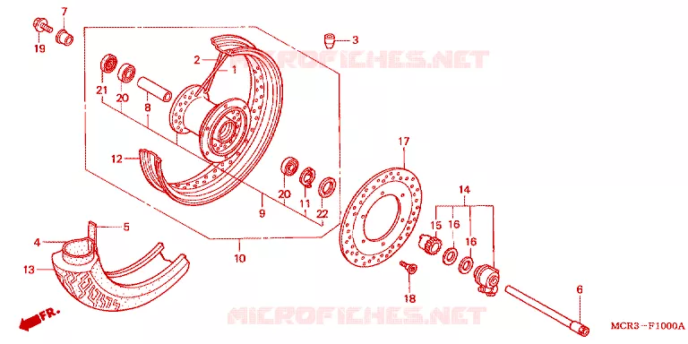 ROUE AVANT Honda MOTO 750 VT 2002  VT750DC2