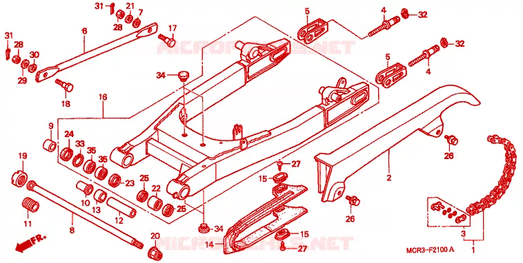 BRAS OSCILLANT Honda MOTO 750 VT 2002  VT750DC2