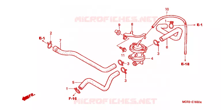 COMMANDE INJECTION D'AIR SOUPAPE Honda MOTO 750 VT 2001  VT750DC1