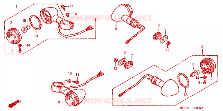 CLIGNOTANT Honda MOTO 750 VT 2001  VT750DC1