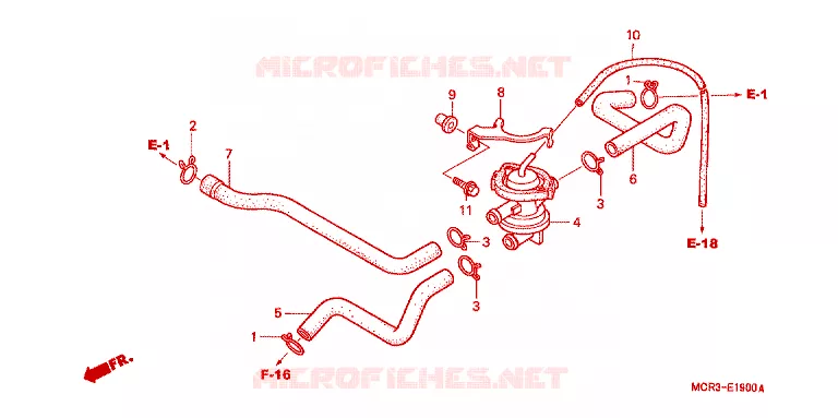COMMANDE INJECTION D'AIR SOUPAPE Honda MOTO 750 VT 2001  VT750DC1