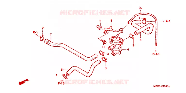 COMMANDE INJECTION D'AIR SOUPAPE Honda MOTO 750 VT 2001  VT750DC1
