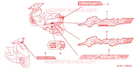 AUTOCOLLANTS pour Honda SPACY 125 de 1996