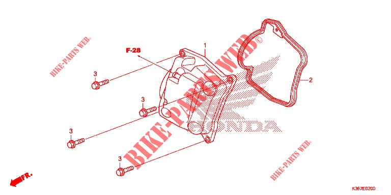COUVRE CULASSE pour Honda PCX 150 de 2015