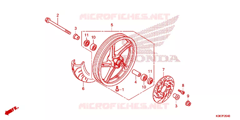 ROUE AVANT Honda SCOOTER 150 PCX 2016  WW150EX2F