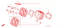 CYLINDRE   CULASSE pour Honda 50 LIVE DIO de 2000