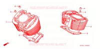 CYLINDRE pour Honda VT 1100 SHADOW C2 SABRE de 2000
