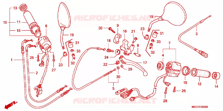 COMMODOS - POIGNEES Honda MOTO 750 SHADOW 2004  VT750CA4_J
