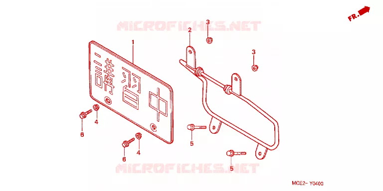 PLAQUE D'IMMATRICULATION Honda MOTO 400 CB 2018  CB400LJ