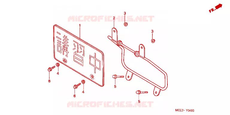 PLAQUE D'IMMATRICULATION Honda MOTO 400 CB 2018  CB400LJ