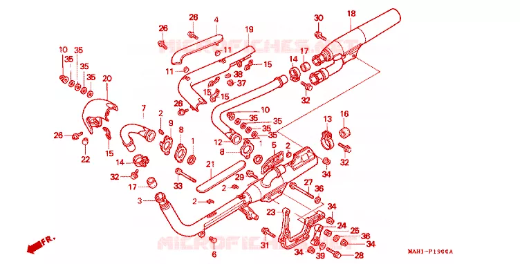 SILENCIEUX D'ECHAPPEMENT Honda MOTO 1100 SHADOW 1996  VT1100C2S