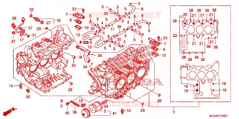 BLOC-CYLINDRES Honda MOTO 1800 GOLD-WING 2007  GL18007